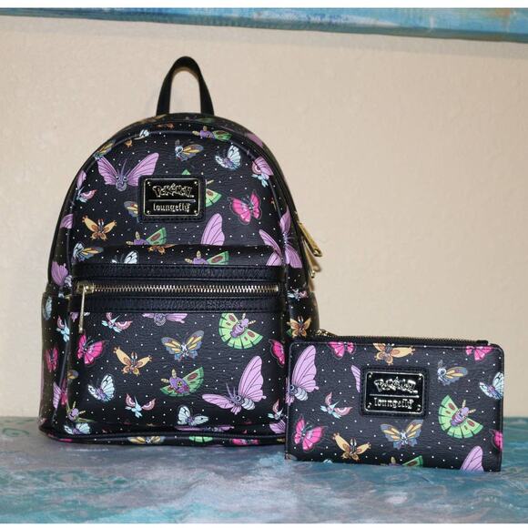 Loungefly Bug Flying Type Pokemon Backpack Set - Picture 1 of 2